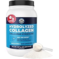 Hydrolyzed Collagen Peptides – Grass Fed Bovine Collagen Powder Types I & III – 3 Month Supply (908g) – Supports Joints, Hair