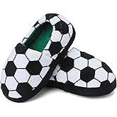 festooning Toddler Boys Girls Football Slippers Soft Fuzzy Slip-Ons Little Kid Warm Indoor House Slipper Shoes