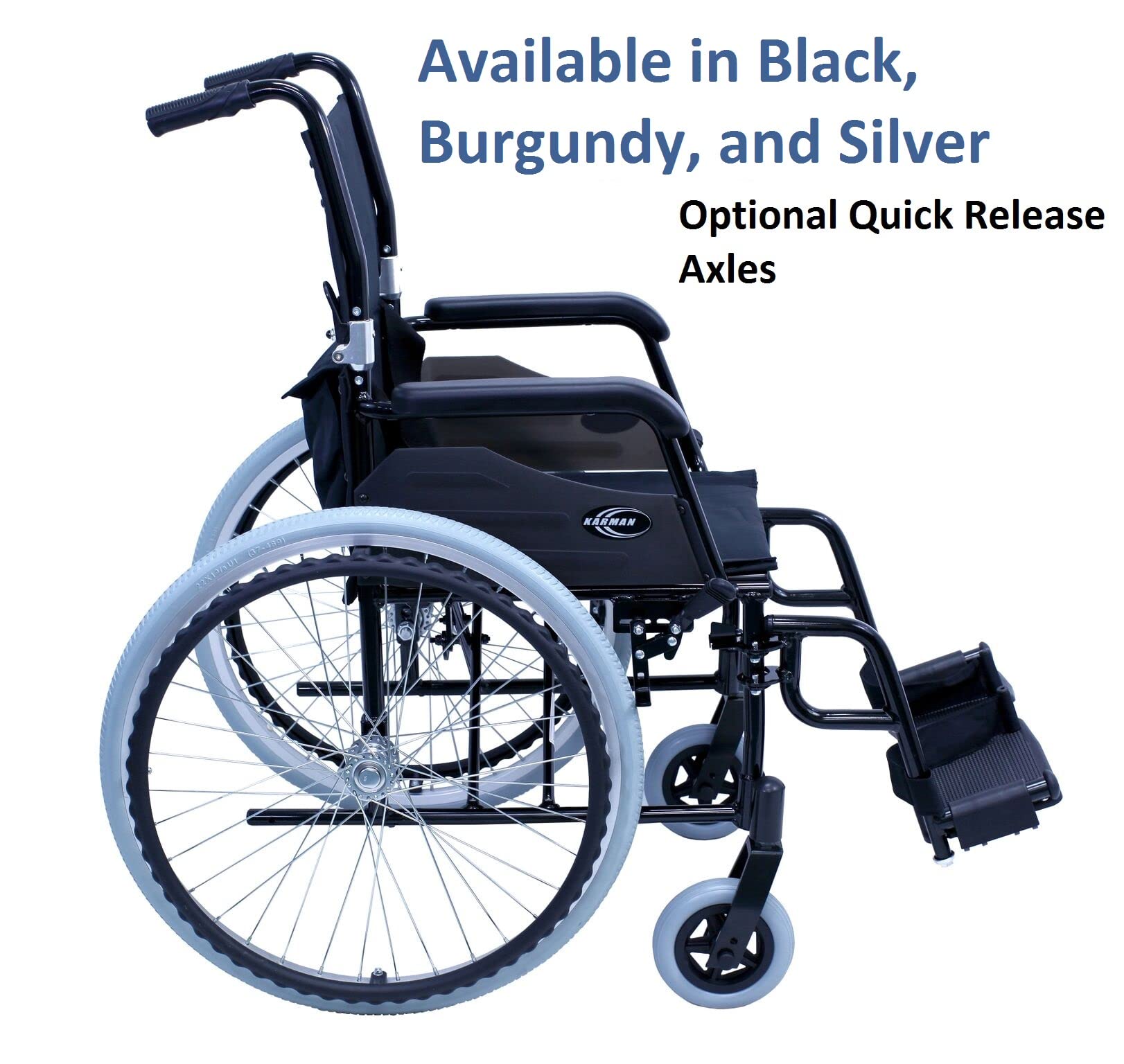 Karman 24 pounds LT-980 Ultra Lightweight Wheelchair Black