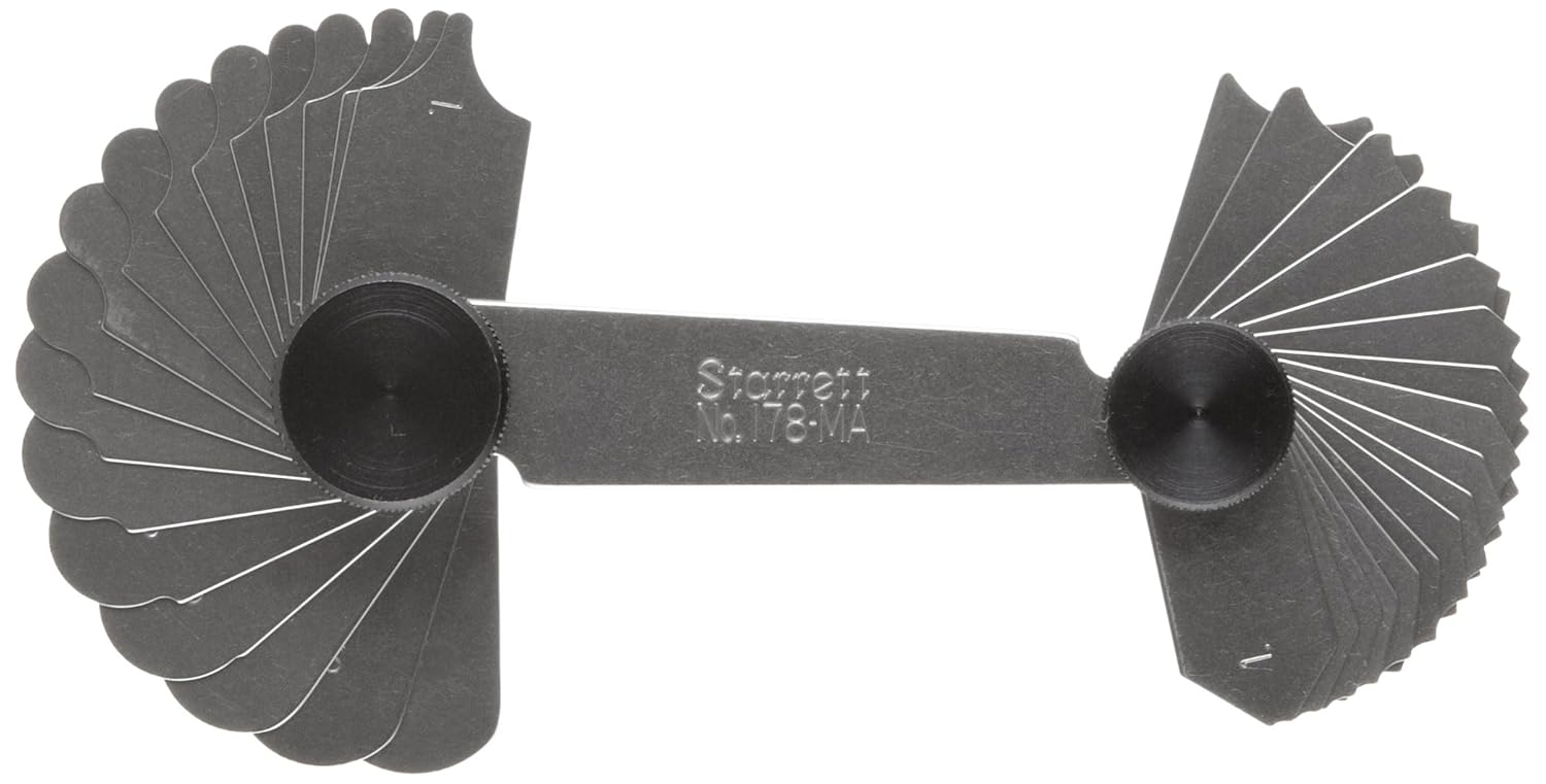 Starrett 178MA Millimeter Reading Fillet Or Radius Gauge With Locking