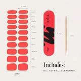 Mylee Be Yourself Gel Nail Wraps 20 Pre-Cured Neon Coral Stickers view 7