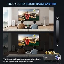 4K Smart Daylight Projector 5G WiFi Bluetooth,1000