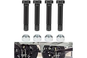 USSURAY 9/16"-18 X 3 Long Trailer Leaf Spring Shackle Bolts (Grade 5) with Nuts for 2000 LB and 3500 LB Axles 23030 Set of 4