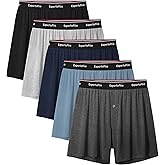 Expertoftio Boxers for Men Viscose from Bamboo Men's Underwear Boxer Shorts Breathable Mens Boxer, Loose Fit, Knit Pack