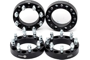 VLAOSCHI Black Forged 8x6.5 to 8x170 Wheel Adapters 1.5 Inch with 9/16" Studs Compatible with Dodge F-or-d 8 Lug for 1994-2010 RAM-2500 3500 | 1975-1997 F250 F350 (Must be with 9/16" Lugs) - Pack of 4