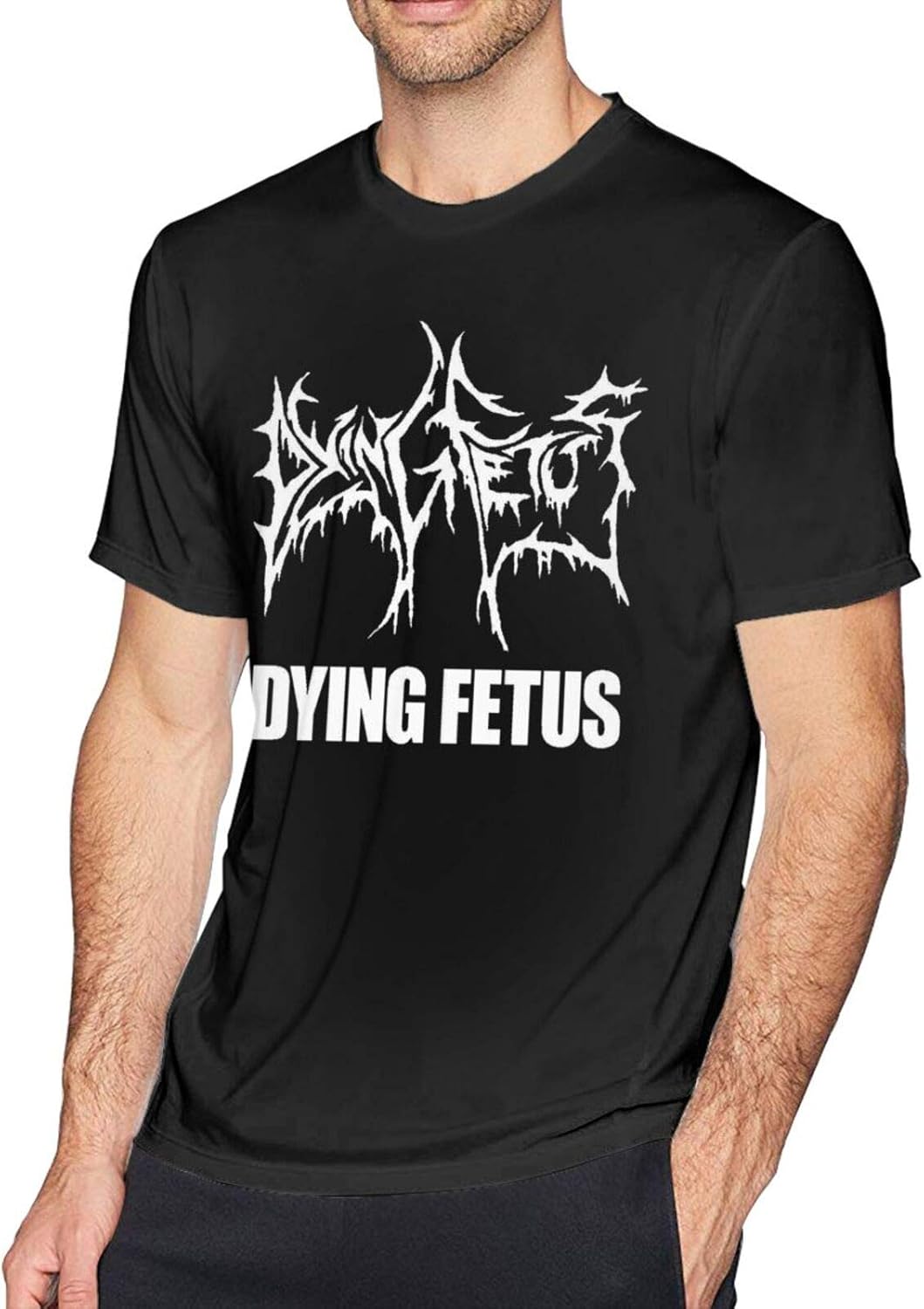 Teen Men's T Shirts Short Sleeve Dying Fetus Logo T Shirt