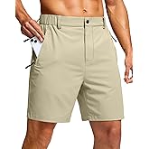 G Gradual Men's Shorts 7"/ 5"/ 9" Lightewight Casual Shorts for Men Hiking Golf Shorts with 3 Zipper Pockets