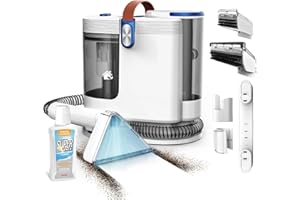 WURESE Portable Carpet Cleaner Machine, Carpet Shampooer, 15Kpa Upholstery Cleaner with 3 Tools, 54oz Large Water Tank, 16.4ft Power Cord, Spot and Stain Deep Cleaner for Rug, Couches, Car, Cyan