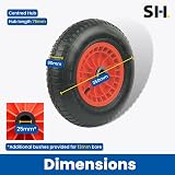 Select Hardware 14 Inch Pneumatic Wheel 25mm Bore 13mm Reducer 100kg view 3