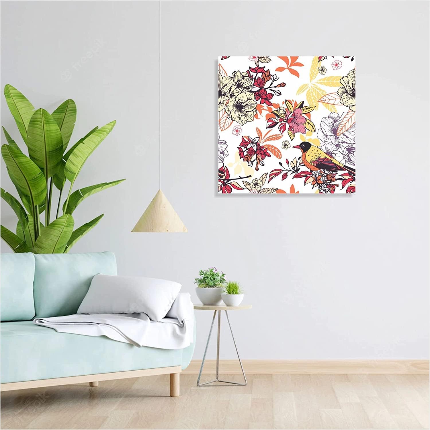 Paintings - Arrthum Canvas Wall Art - Flower-Bird Portrait Scenery Painting - Abstract Artwork for Office, Living Room, Bedroom, Home and Wall Décor 17