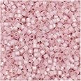 Miyuki Delica Beads, Silver Lined Light Pink Alabaster (Opal) Dyed