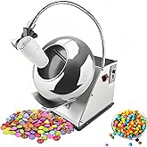 Commercial Sugar Coating Machine,Small Commercial Mini Chocolate Panning Machine, 2-5kg/H Chocolate Polishing Equipment,Candy Nut Coater for Food &amp; Pharmaceutical Industries (With Hair Dryer)