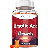 Ursolic Acid Supplement 300mg Vegan Gummies for Men & Women - Vegetarian Plant-Based Supplement for Strength, Endurance & Cellular Support, Joint-Friendly, Non-GMO, Gluten-Free, Soy-Free, 60 Chewables