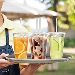 Dealusy 100 Pack - 24 oz Clear Plastic Cups with