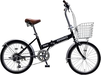 Amazon Advance 折りたたみ自転車 インチ カゴ 6段変速 Cp仕様 6 3 グリーン Advance 折りたたみ自転車