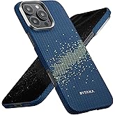 pitaka for iPhone 16 Pro Max Case Compatible with MagSafe, Thin & Light Case iPhone 16 Pro Max with a Caseless Feel, 1500D Aramid Fiber Woven [Tactile Woven-Milky Way Galaxy]