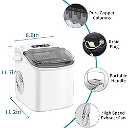 COWSAR Ice Maker Countertop, Portable Ice Machine