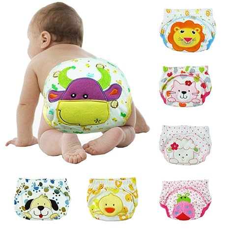 Buy Adjustable Baby Kids Cartoon Reusable Diaper Washable Cloth Diapers 10 Pieces Online At Low Prices In India Amazon In