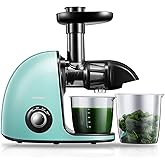 Juicer Machines Vegetable and Fruit, HOUSNAT Cold Press Juicer Extractor with 2-Speed Modes Easy to Clean, Slow Masticating J