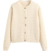 CIDER Knit Round Neckline Button Cardigan