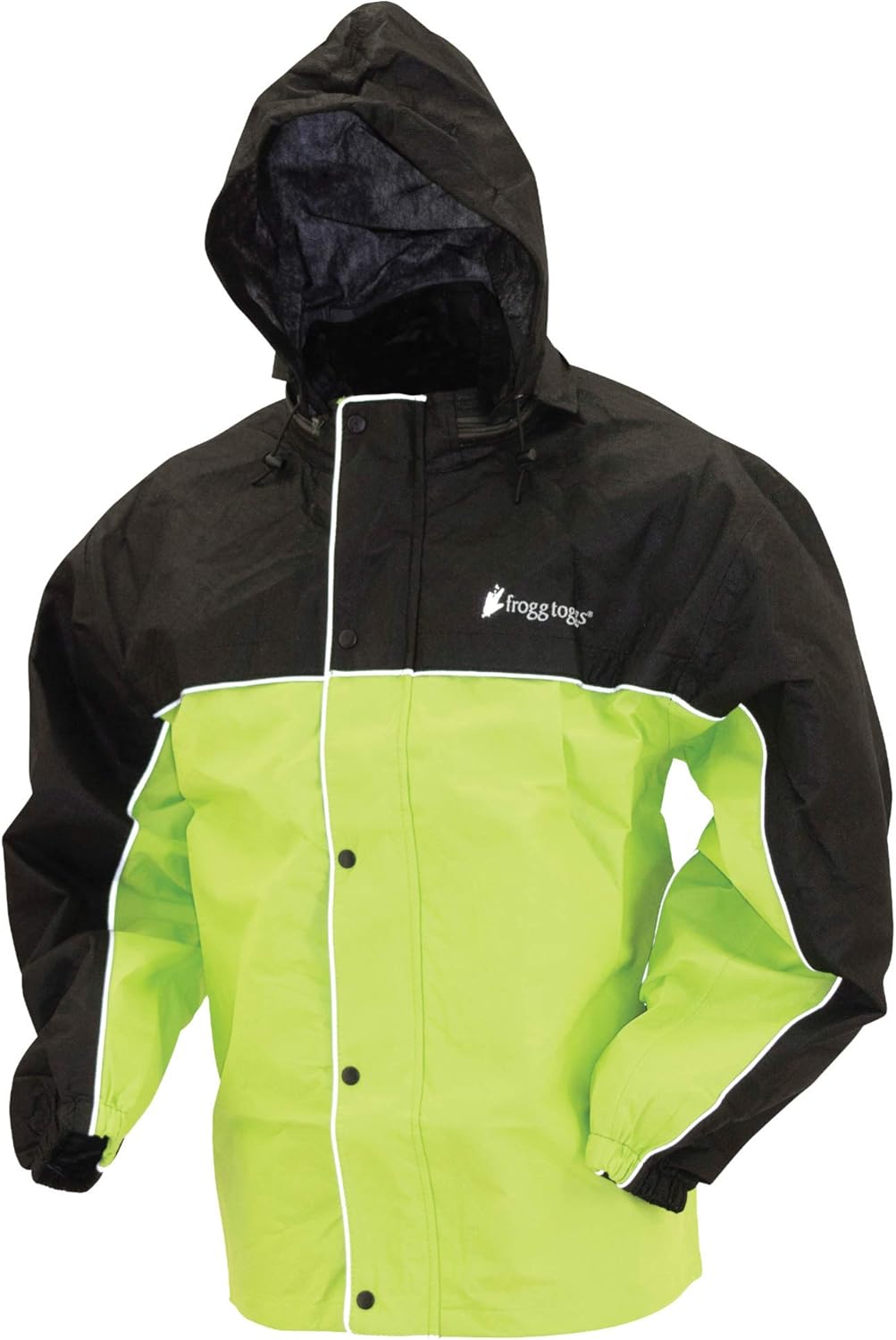 FROGG TOGGS Men's Road Toad Frogg Eyzz Reflective Waterproof Rain Jacket: Clothing