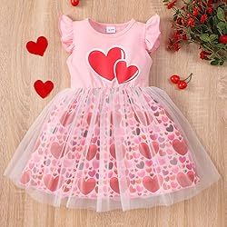 Toddler Girl Heart Tulle Tutu Girl Summer Pink Love