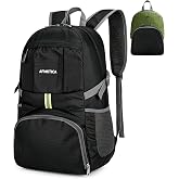 AFMKTICA Lightweight Foldable Hiking Daypack, Packable Small Backpacks | 20L/25L;Folds into itself to create a little pouch;Daypack when traveling with your kid; Helping to avoid excess baggage fees