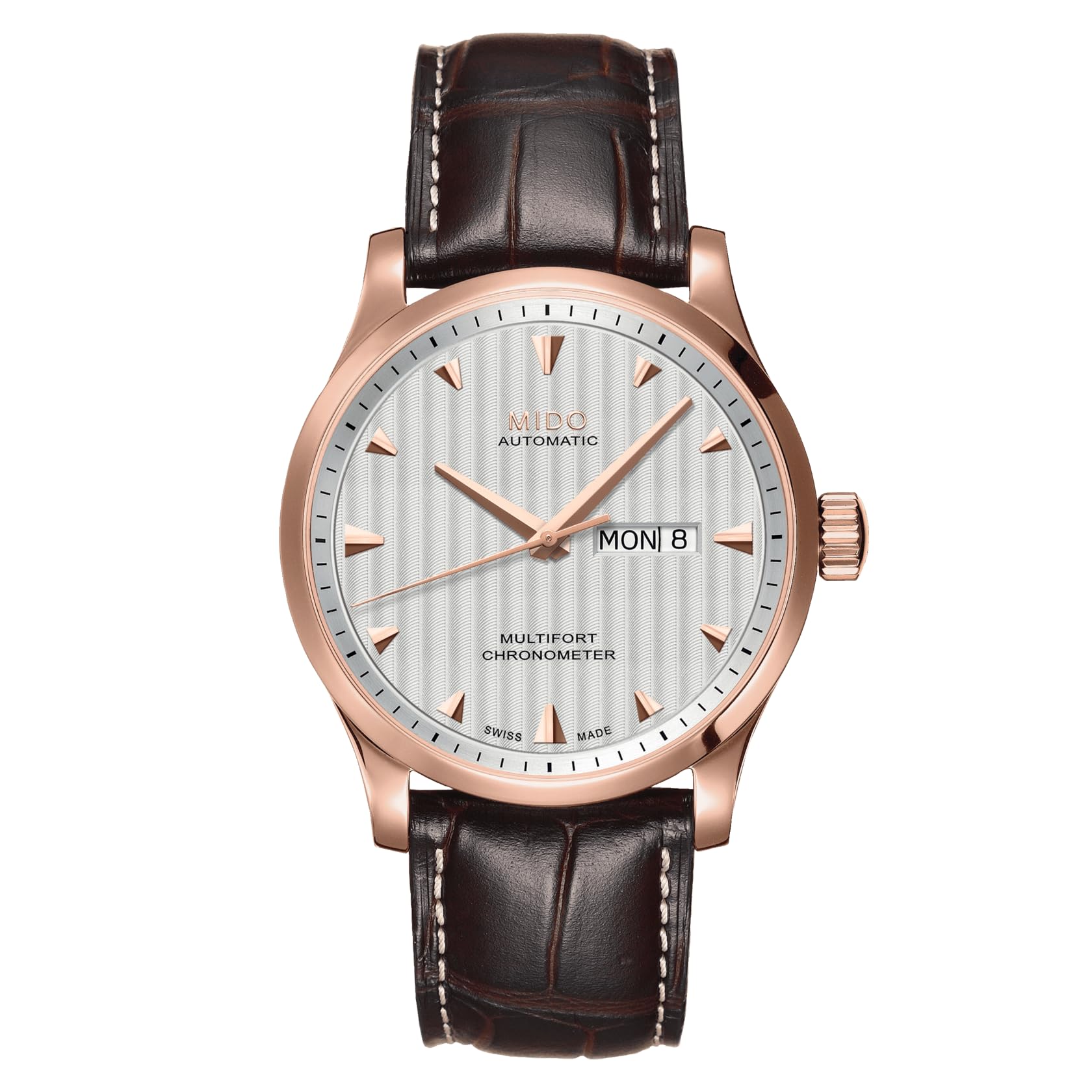 MIDO Multifort Chronometer - Swiss Automatic Watch for Men - Silver Dial - Case 42mm - M0054313603100