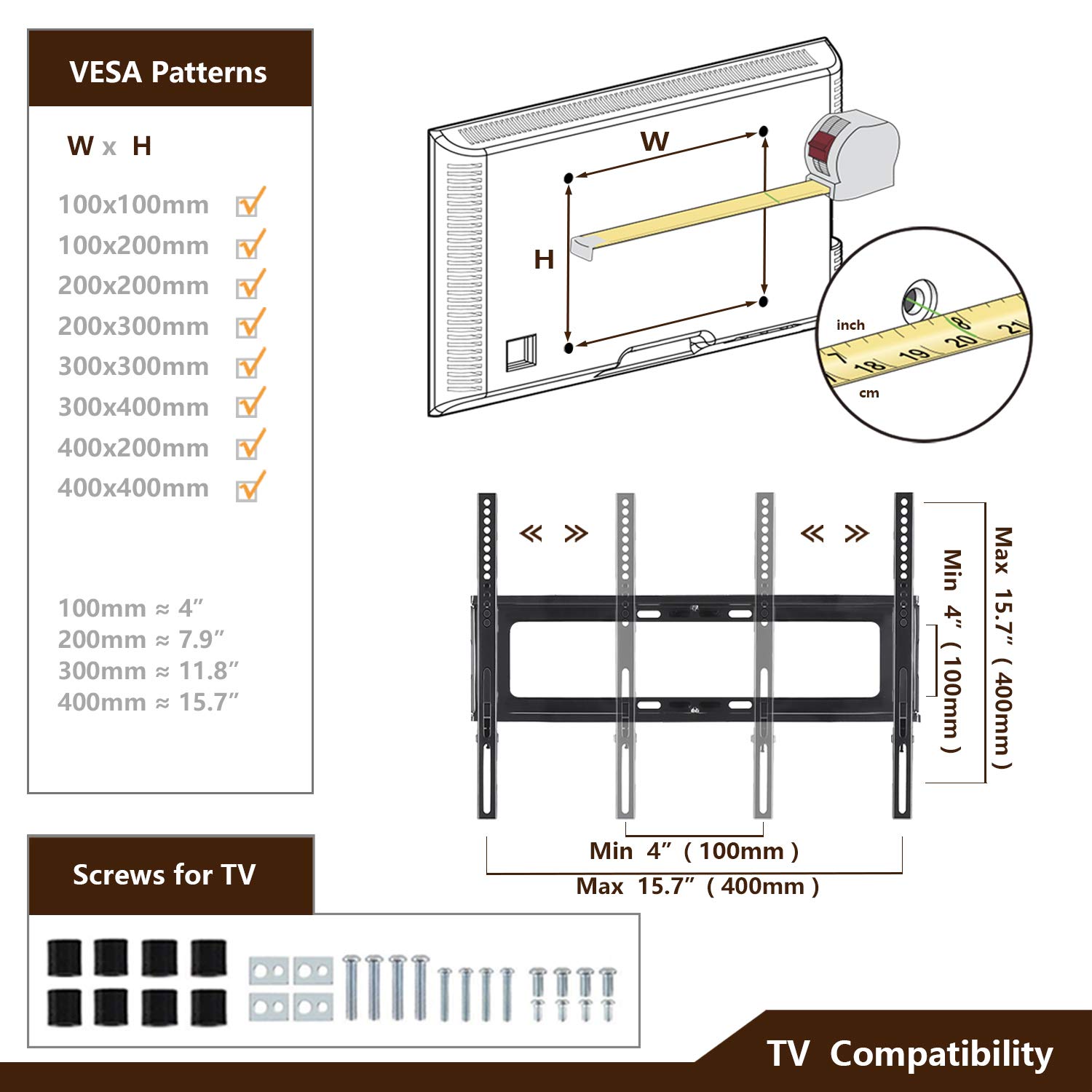RFIVER Soporte TV Giratorio De Suelo De 32 A 55 Pulgadas Con 2 Estante