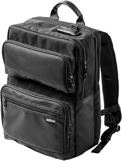 Amazon イーサプライ ビジネスリュック 鍵付 アルファインダストリーズ 通勤 マチ付き 容量19l 防水ポケット Ez2 Bagbp017bk イーサプライ Pcバッグ ケース スリーブ 通販