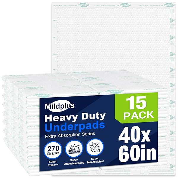 HEAVY DUTY UNDERPADS 40″X60″ SUPER SIZED CHUCKS PADS...