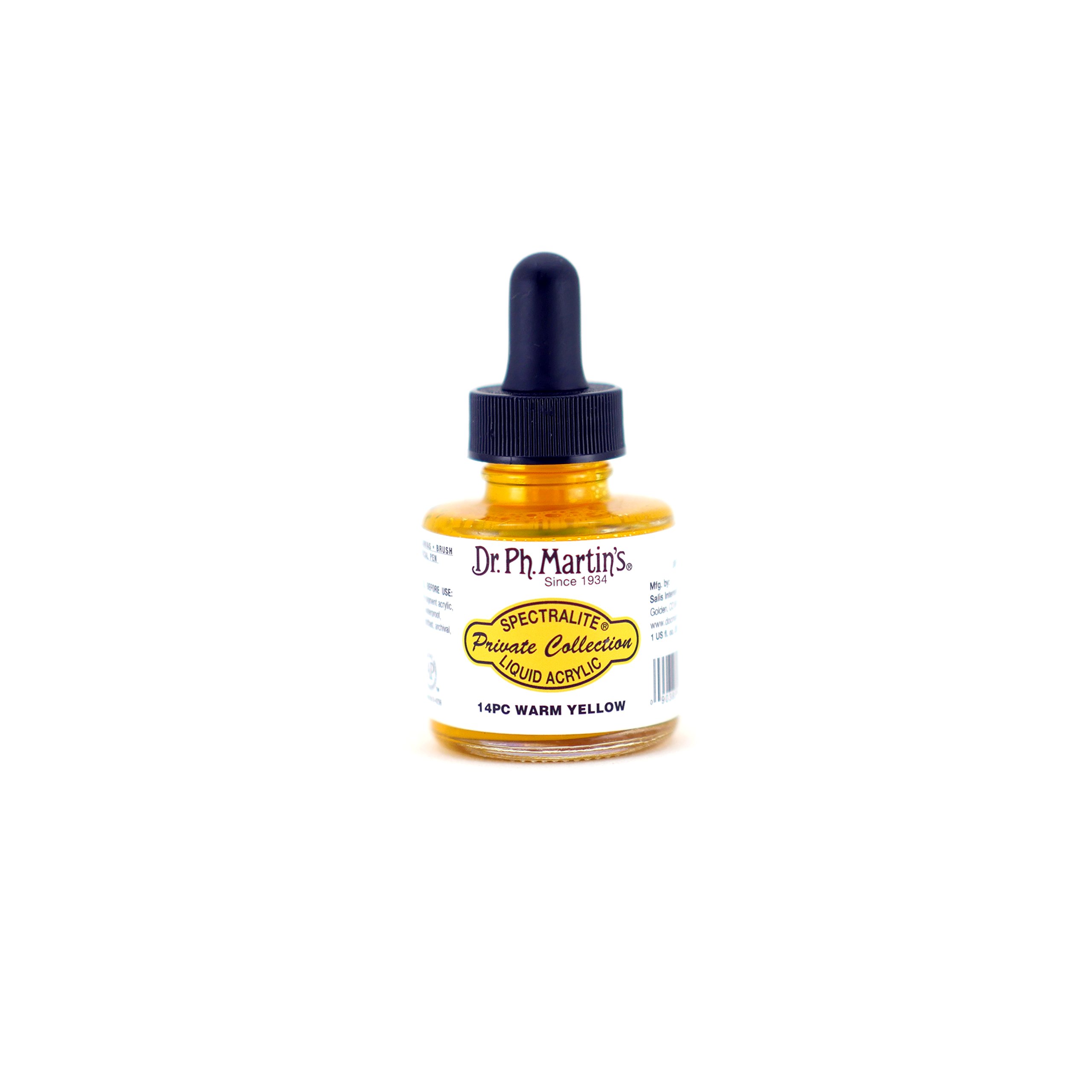 Dr. Ph. Martin's Liquid Ink, Warm Yellow, 1oz