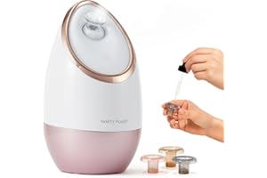 Vanity Planet Aira Ionic Facial Steamer (Rose Gold) - Pore Cleaner That Detoxifies, Cleanses and Moisturizes - Adjustable Nozzle, Water Tank with 3 Essential Oil Baskets