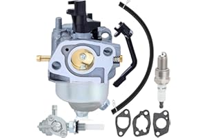 Hipa Carburetor Kit for Harbor Freight Predator 4375 Champio-n 3000 3500 4000 Watt Generator Powered by 196CC 212CC 6.5HP Engine Parts with Spark Plug Shut off Valve