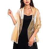 MUQU Women Shawls and Wraps for Evening Dresses Wedding Lightweight Soft Sheer Crepe Shawl