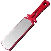 Diamond Sharpening Stone,400/1000 Grit Handheld Double-Sided Diamond Sharpener 5 in 1 Honeycomb Surface Knife Sharpener Plate Whetstone with Ceramic &amp; Tungsten Steel Scissor Slot,Red