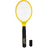 FOBELISK Electric Fly Swatter Racket for Mosquito and Flying Insect Control | Portable Design, Indoor/Outdoor Use, Camping Ready, Instant Bug Zapping, Includes 22 AA Batteries, Non-Slip Grip