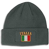 Speedy Pros Patch Beanie Italia Flag Italy Italian Rome Milan Skull Cap Hats for Men & Women Winter Hats One Size