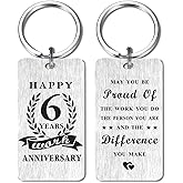 Gezxin Work Anniversary Decorations- Employee Work Anniversary Keychain Gifts- Job Anniversary Keychain