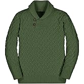 Teurkia Boys' Casual Knit Cable Turtleneck Sweater Rib Cuff Pullover for Kids