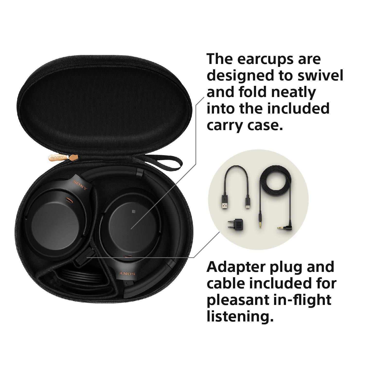 Sony WH1000XM3 Wireless Industry Leading Noise Canceling Overhead Headphones (WH-1000XM3) Headphone - Image 5