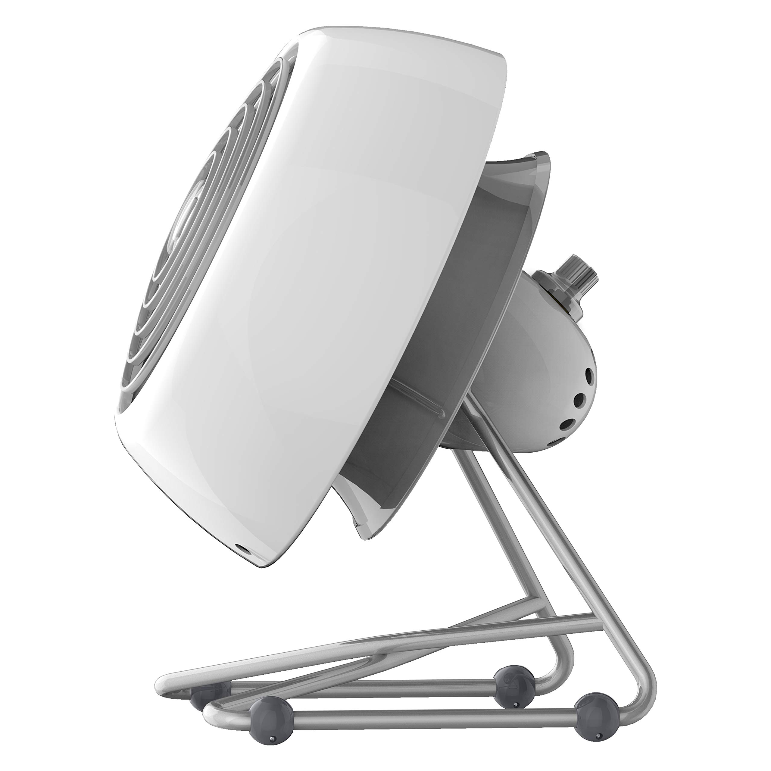 Vornado VFAN™ Mini Modern Vintage Fan, Retro Metal Air Circulator, Fan for Desk & Bedside, 2 Speeds, Adjustable Tilt, Personal Cooling with Targeted Airflow, Quiet Fan, Ice White