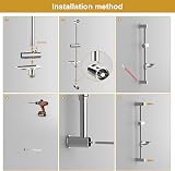 Ibergrif M20903 Shower Riser Kit with Head, 170cm Hose, Soap Dish, Silver view 5