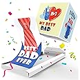 Notta&Belle FEEL LOVE EVERY MINUTE «BOOM» Dad Card (Super Hero) Surprise Card Exploding Confetti, Father's Day, Birthday Prank Dad pop up
