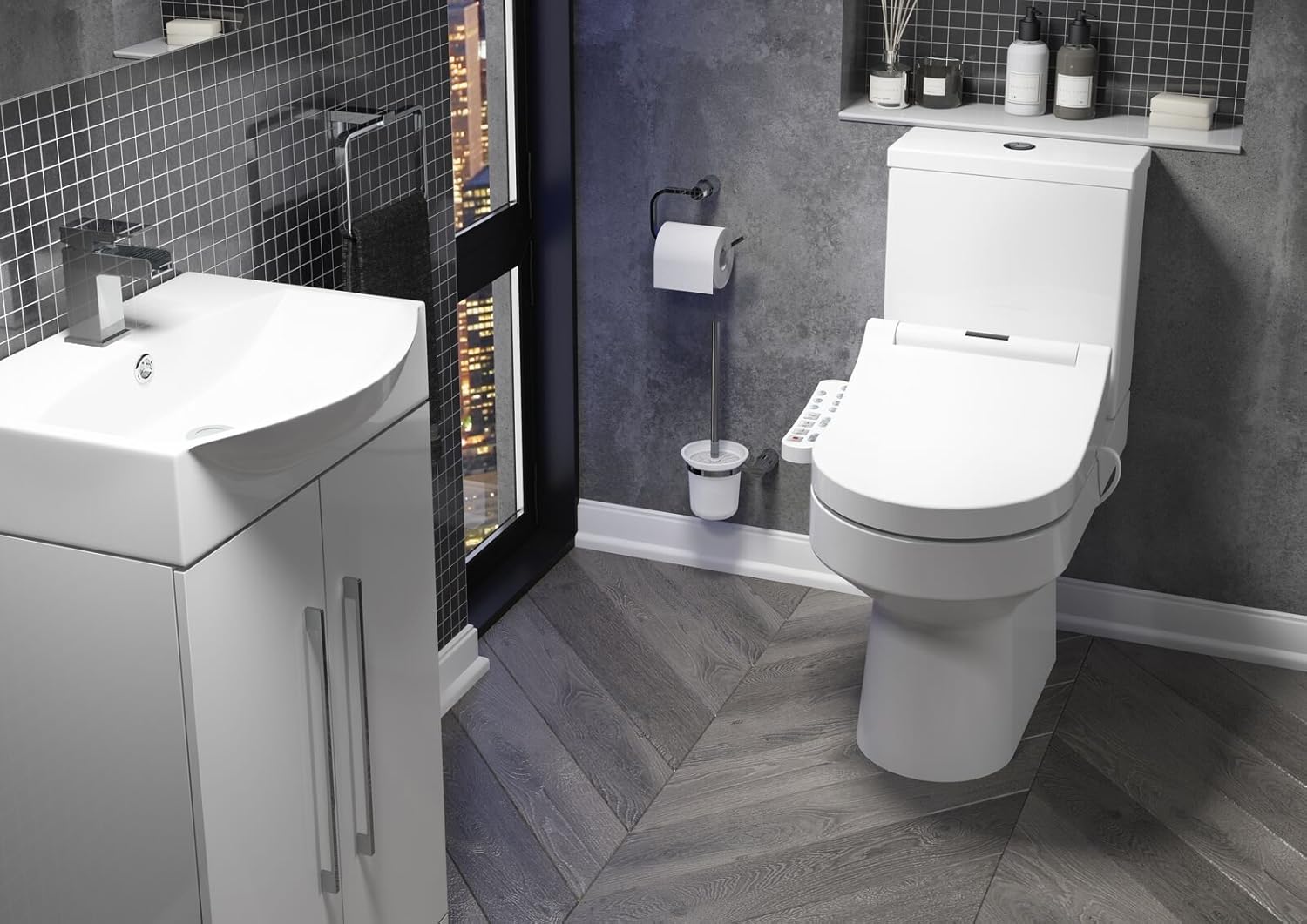 Cassellie TSB003 Smart Heated Bidet Toilet Seat with Dual Nozzle & Massage Control Amazon.co.uk