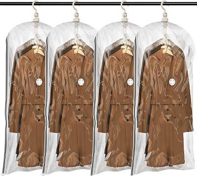 Taili Hanging Vacuum Storage Bags 4 Jumbo 135x70x38cm Wardrobe Organizer