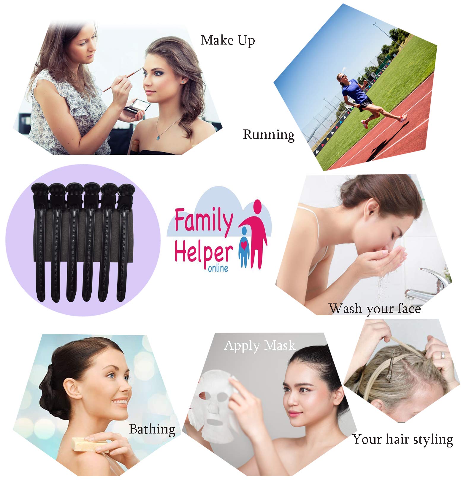 Hair Clips for Styling, 12 Pcs Professional Rustproof Metal Hair Styling Clips Hair Clip Set, 3.7 Inches Durable Salon Hair Clips Styling Tools for Salon, Personal &thick Hair (black)