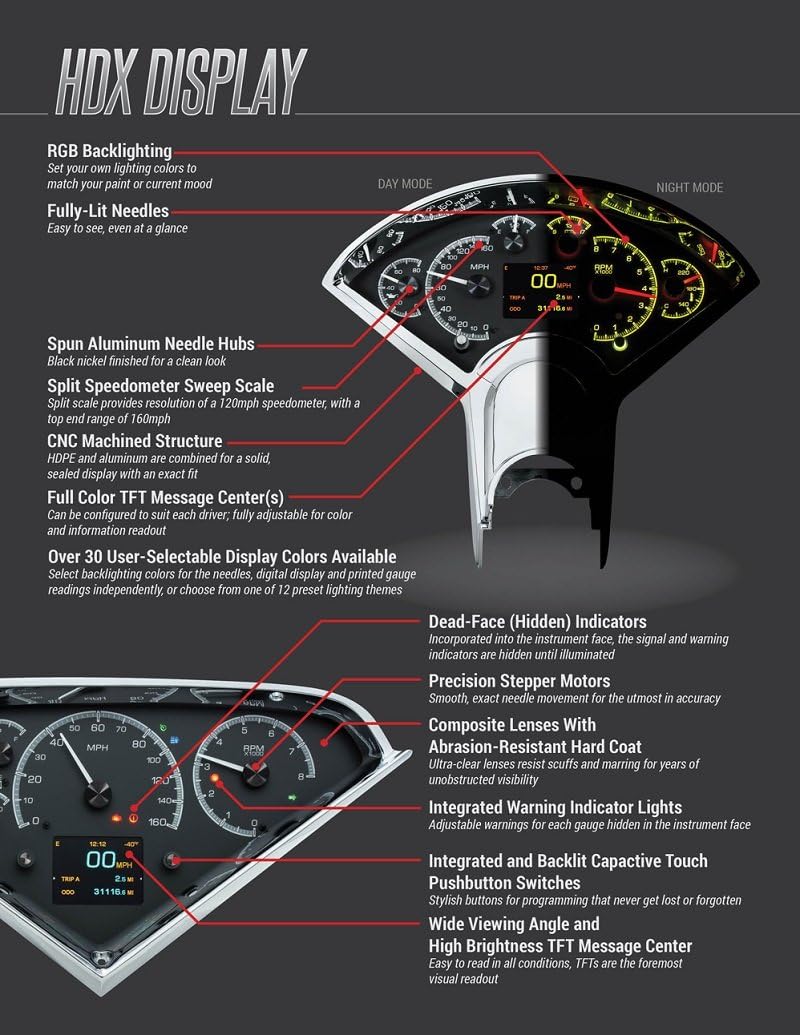 aftermarket instrument cluster ford f350 on Amazon Com Dakota Digital 40 Ford Car Customizable Analog Gauges Kit Black Alloy Hdx 40f K Automotive