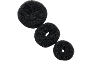 3PCS(Small+Medium+Large) Women Hair Bun Maker Styler Rings Donut Buns Doughnut Shaper Chignon Former Bun Updo Hair Styling Ac