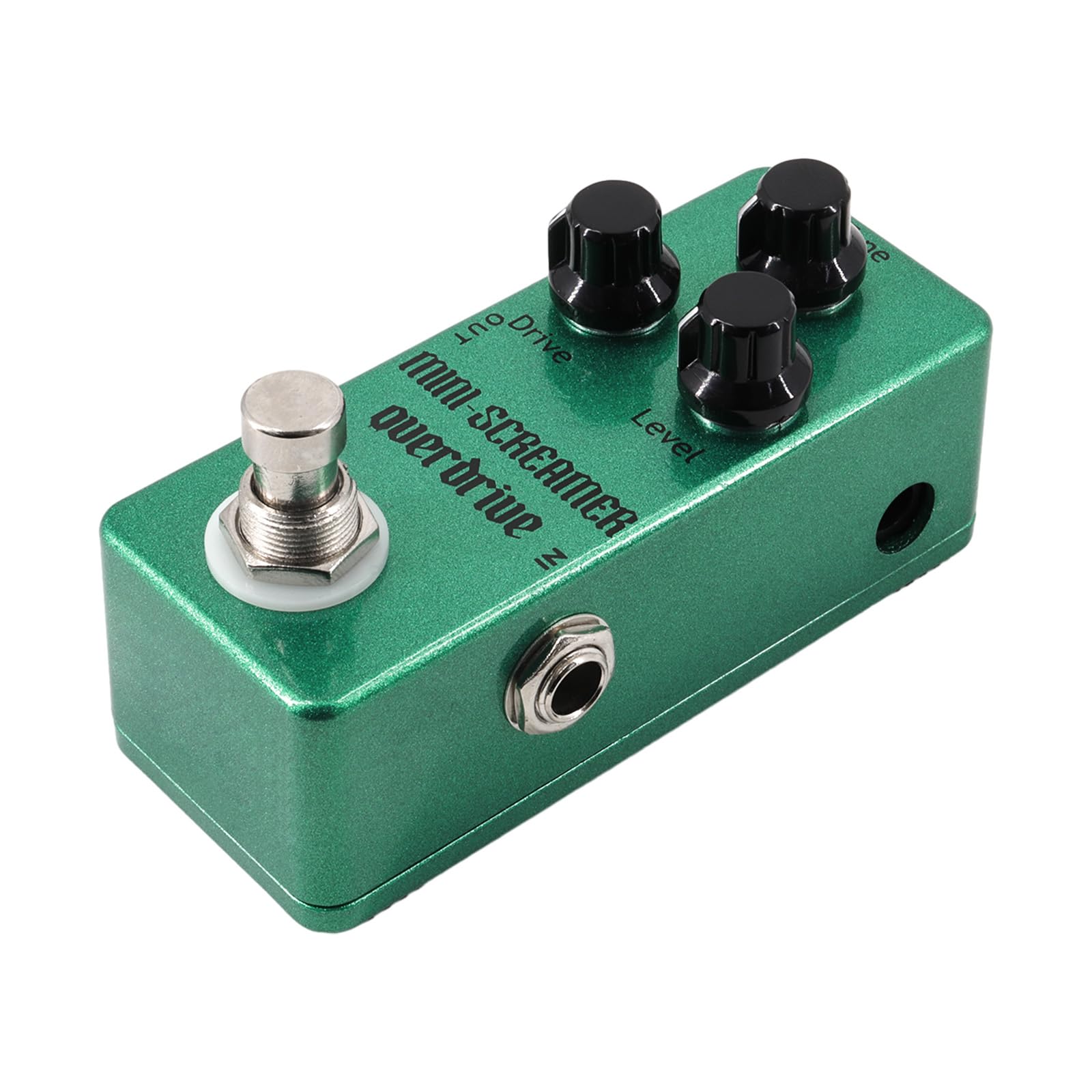 Btuty Guitar Overdrive Pedal Electric Guitar Effects Pedal True Bypass Zinc Alloy Shell DC 9V 6.35mm Input/Output Interface Drive/Lever/Tone 3 Knobs Mini Guitar Overdrive Effector